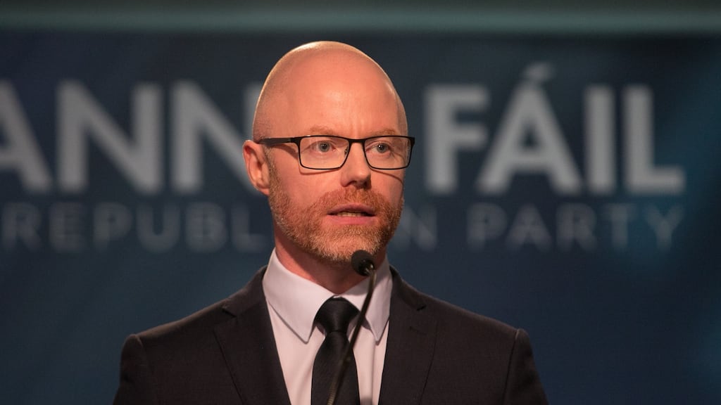 Fianna Fáil health spokesman Stephen Donnelly during a Fianna Fáil press briefing on health in Dublin. Photograph: Gareth Chaney/Collins