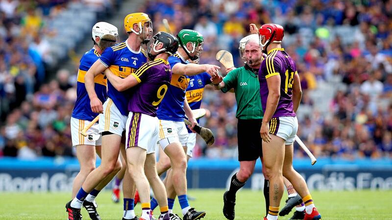Barry Heffernan: Tipperary defender  is far more comfortable as an option for a short puck-out than James Barry. He is happy to take the ball, break a tackle, connect with a support runner. Photograph: Ryan Byrne/Inpho
