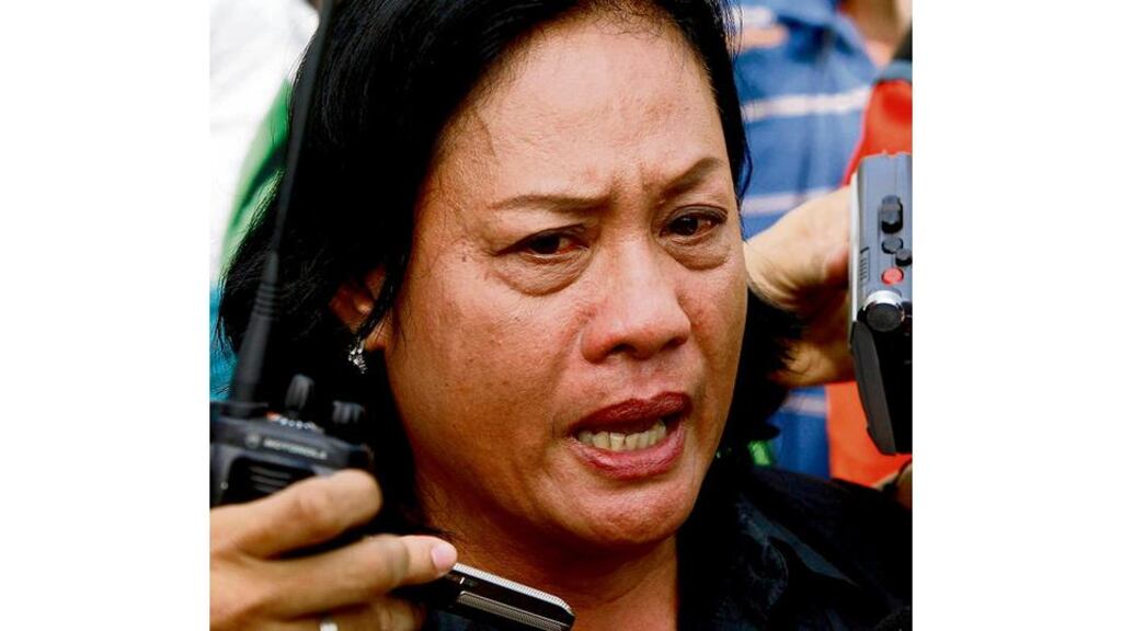 Myrna Reblando, widow of Alejandro "Bong" M Reblando, who was among the journalists killed in the attack.