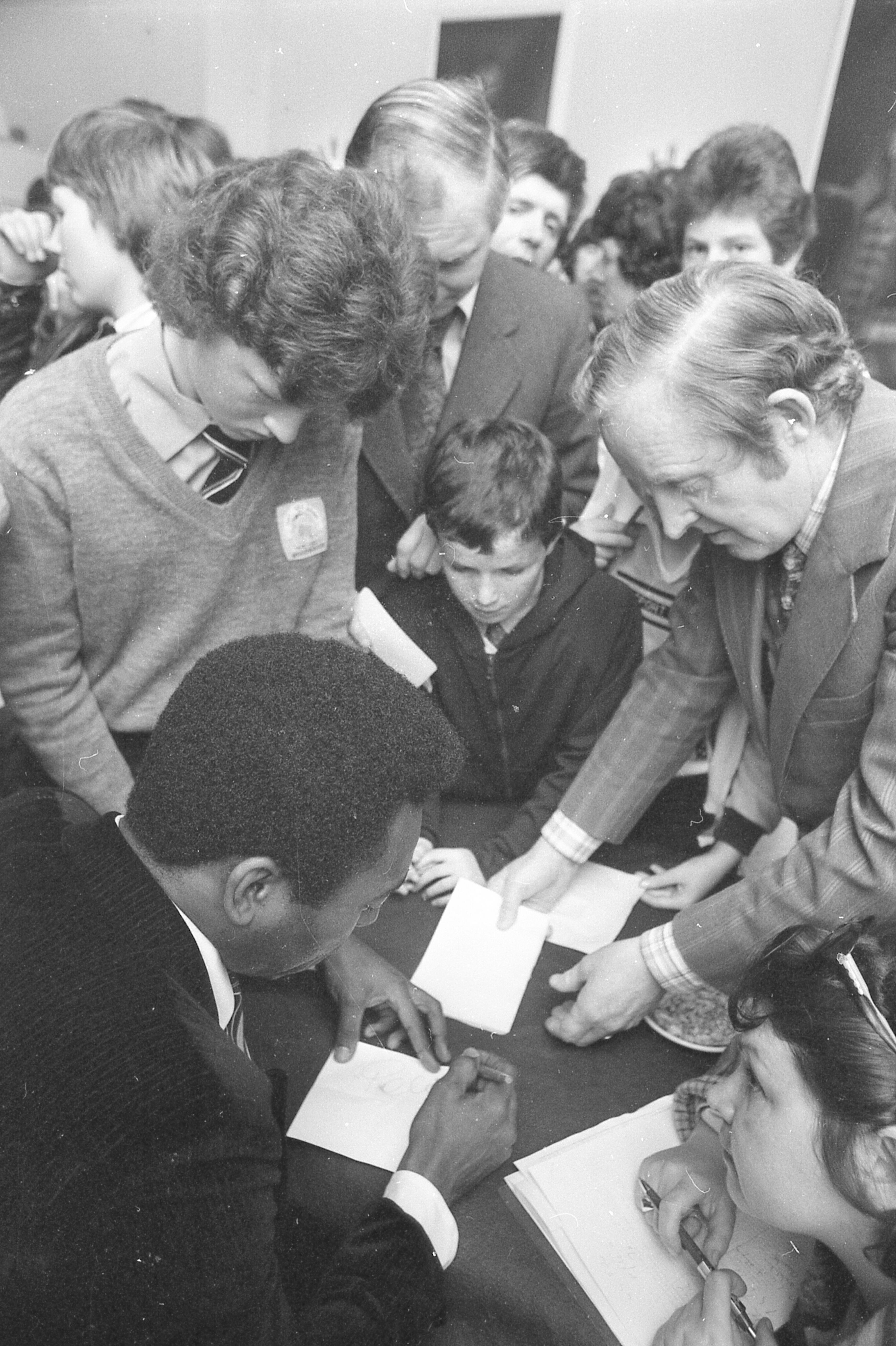 Pele signing autographs in Dublin. Circa May 1979. Photograph: Independent News and Media/Getty Images