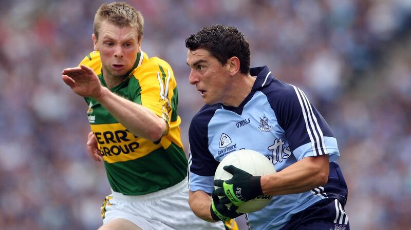 Bernard Brogan in action against Kerry’s Tomás Ó Sé in the 2007 All-Ireland semi-final, his breakthrough year at senior level. Photograph: Donall Farmer/Inpho