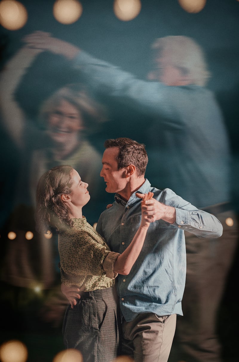 Zara Devlin and Naoise Dunbar as Margaret and William and Ingrid Craigie and Nick Dunning as Maggie and Billy (background). Photograph: Kate Bowe