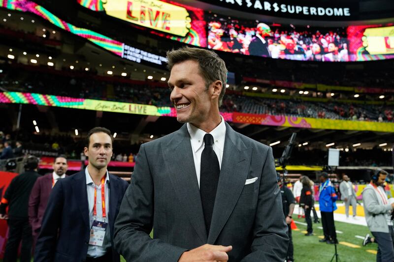 Retired football player and Fox analyst Tom Brady. Photograph: Timothy A Clary/AFP via Getty