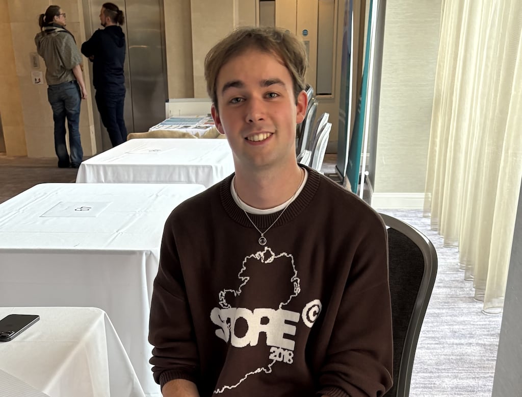 Karl Duncan, a member of the SDLP from Creggan in Derry, who lives in Dublin, attending the party's conference in Belfast