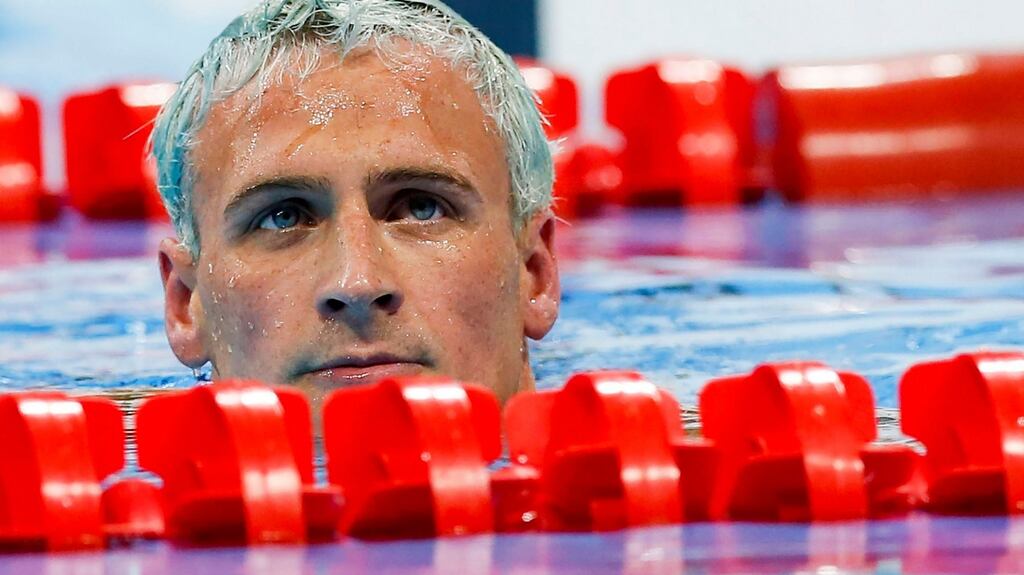 US swimmers Ryan Lochte (above) and James Feigen claim they were robbed at gunpoint during the Olympic Games in Rio de Janeiro. Photograph: Patrick B Kraemer/EPA