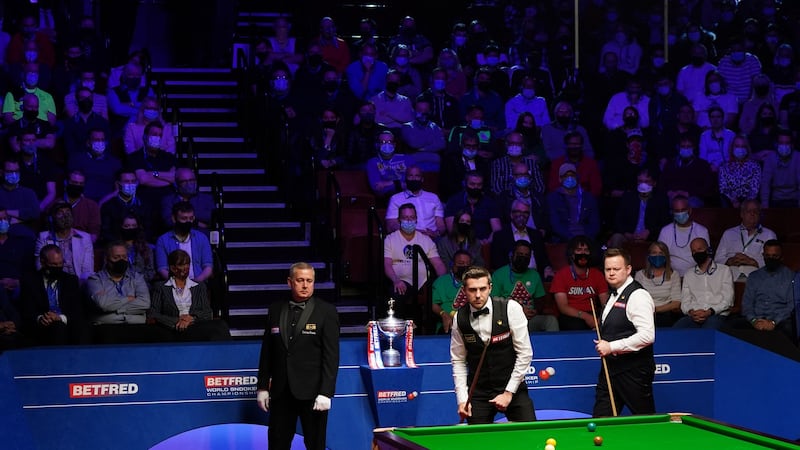 A full crowd watched the final at the Crucible as part of the UK’s events programme. Photo: Zac Goodwin - Pool/Getty Images