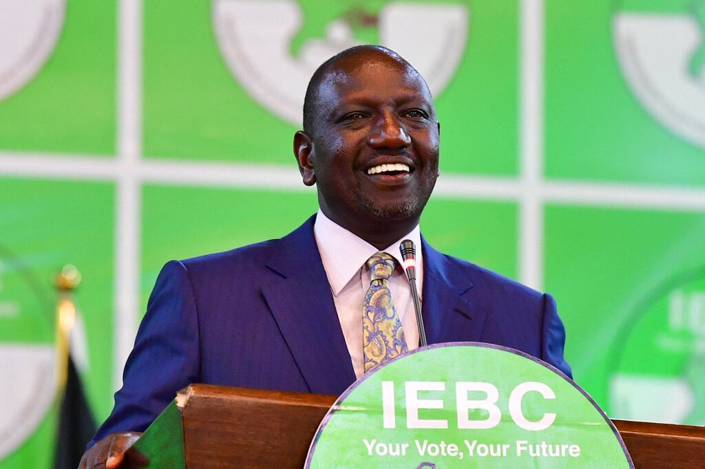 William Ruto, a former street chicken-seller who became one of Kenya’s richest businessmen, won 50.5 per cent of the vote, according to official results. Photograph: Tony Karumba/AFP via Getty Images