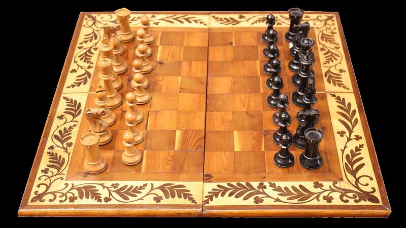Killarney ware chess set, fetched €400 at Hegarty’s