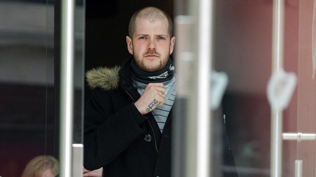 Devin Singleton (25) of Primrose Grove, Darndale, Dublin leaving Dublin District Court on Monday. Photograph: Court Collins.