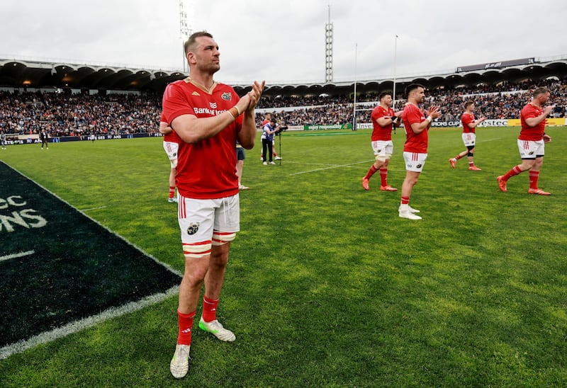 A downcast Tadhg Beirne after Munster's Champions Cup defeat in Bordeaux. Photograph: Dan Sheridan/Inpho