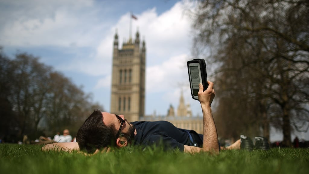 If you are planning on doing a lot of reading on holiday, you might want to consider a Kindle. Photograph: Peter MacDiarmid/Getty Images