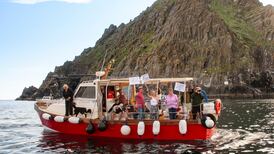 Boat operators encircle Skellig Michael to highlight frustrations around island closure