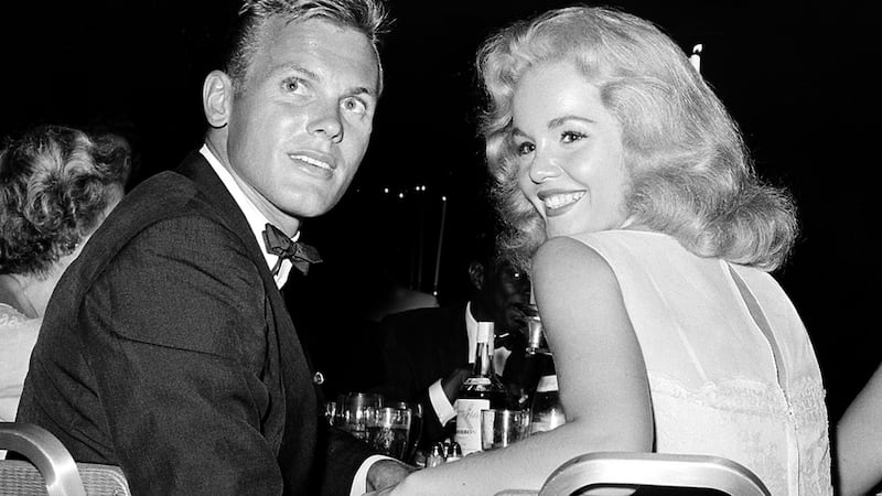 Tab Hunter and Tuesday Weld at a dinner reception in Los Angeles in July 1959. Photograph: AP