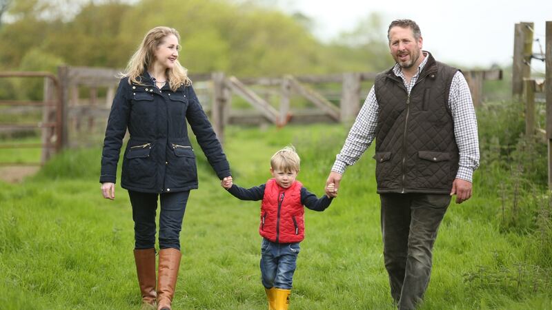Alma Jordan, Eamon (8) and Mark Delany