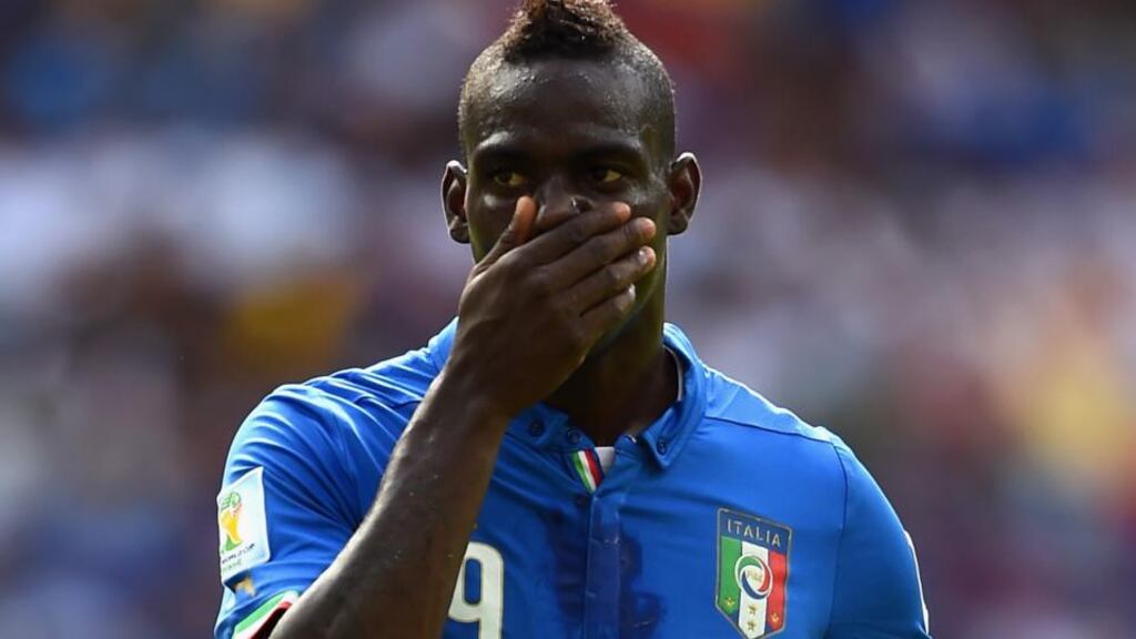Mario Balotelli of Italy has often been in the firing line from “ultra” fans who target the international with foul-mouthed racist invective. Photograph: Laurence Griffiths/Getty Images