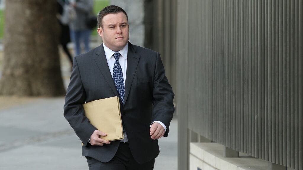 Garda Warren Farrell arriving at Dublin Circuit Criminal Court. Photograph: Collins Courts.