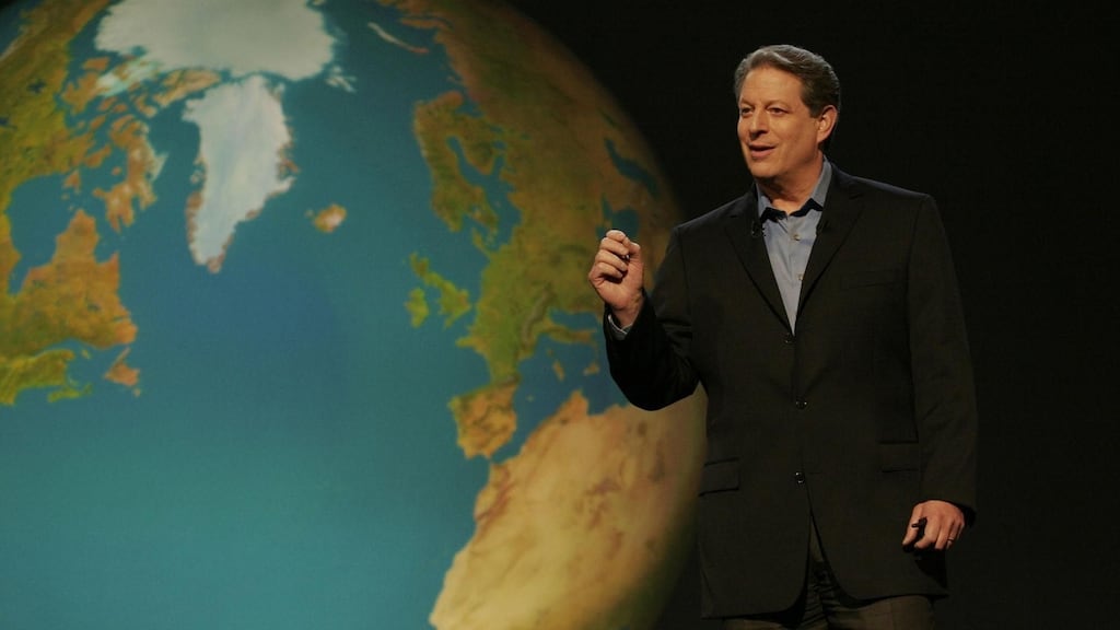 Hot topic: Al Gore in a scene from his documentary “An Inconvenient Truth”. The film presents the former US vice-president’s case about the dangers of global warming. Photograph: Paramount Classics/Eric Lee/AP