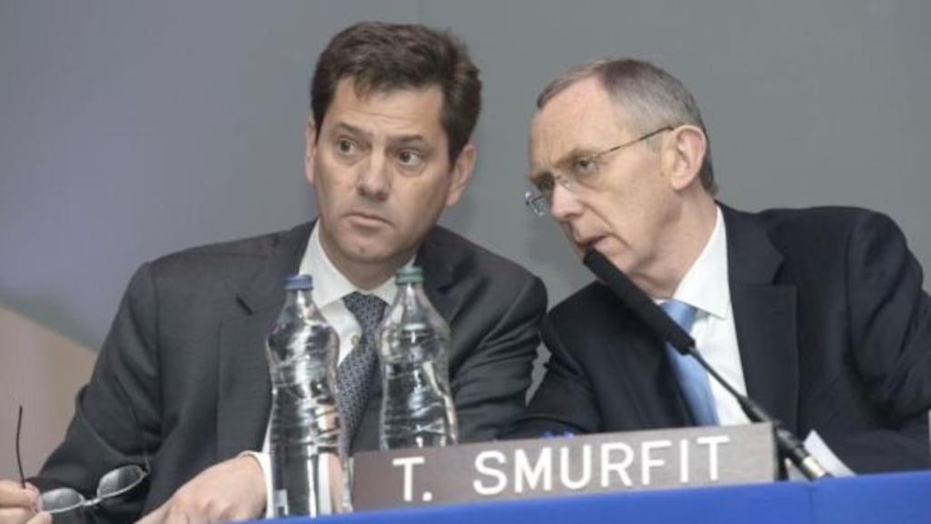 Tony Smurfit (left) , who succeeded Gary McCann as group chief executive officer of Smurfit Kappa earlier this year welcomed the new appointments. Photo: Brenda Fitzsimons/The Irish Times