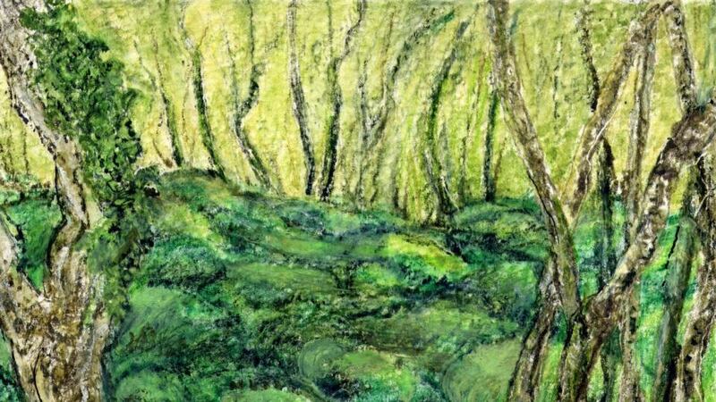 A hazel tide, ebbing and flowing