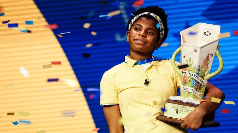 Zaila Avant-garde with her trophy. Photograph: Scott McIntyre/The New York Times