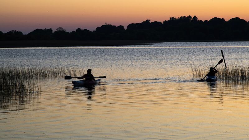 Kayaking on Lough Ree.