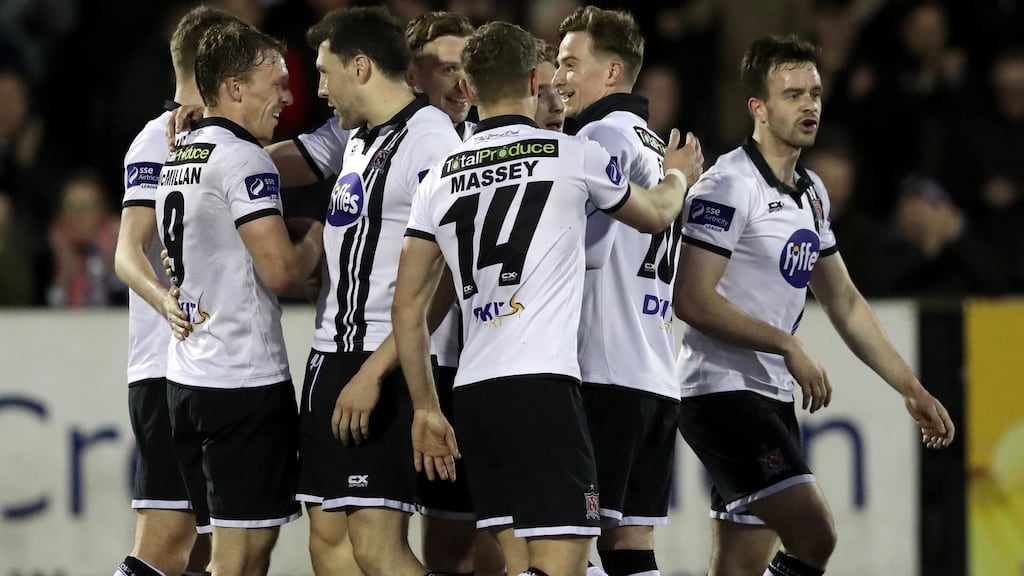 Dundalk saw off Shelbourne to reach FAI Cup third round on Friday night. Photograph: Ryan Byrne/Inpho