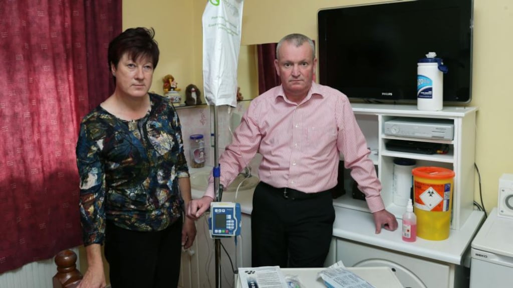 Michael Hoban with his wife, Rita, in their home in Aughrim, Co Galway. Photograph: Joe O’Shaughnessy