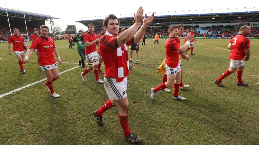 Damien Varley following Munster’s quarter-final victory over Harlequins etc