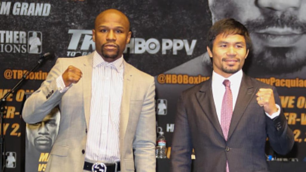 Floyd Mayweather and Manny Pacquiao finally fight each other on May 2nd at the MGM Grand, Las Vegas. Photograph: Getty