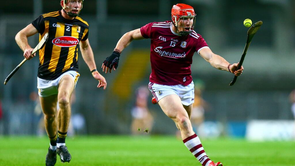 Conor Whelan in action against Kilkenny in the Leinster final. Galway, despite ample possession, have lacked a goal threat thus far. That could be costly against Tipperary. Photograph: Ken Sutton/Inpho
