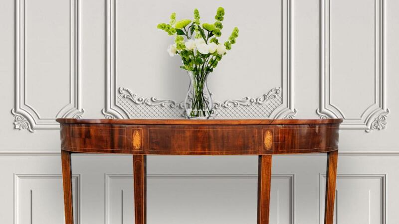 Late-19th century Georgian demilune console table €500- €600 Hegarty’s
