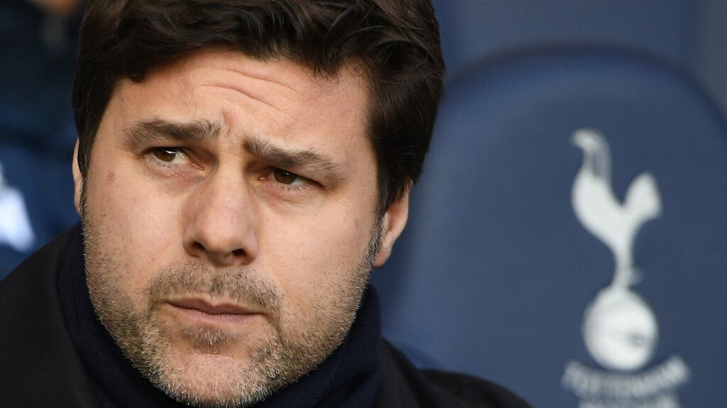 Tottenham Hotspur manager Mauricio Pochettino held a meeting with Barcelona president Josep Maria Bartomeu. Photograph: Facundo Arrizabalaga/EPA