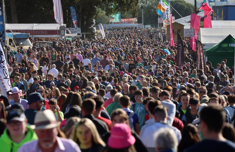 Large crowds attend on Wednesday at the National Ploughing Championships.
Photograph: Dara Mac Dónaill/The Irish Times