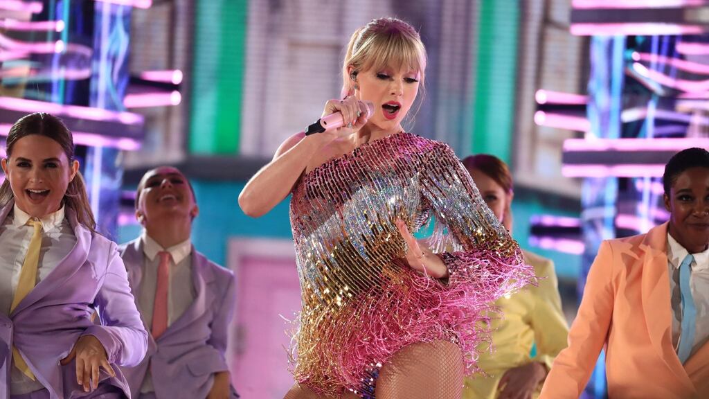 Universal Music Group artist Taylor Swift performing earlier this year. Photograph: Christopher Polk / NBCU via Getty Images.