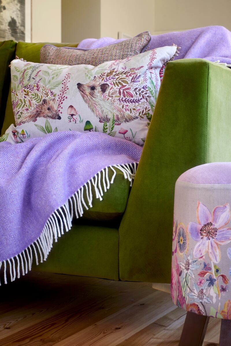 The Coach House in Dingle has a new range of herringbone-patterned fine merino blankets and matching cushions in soft hues