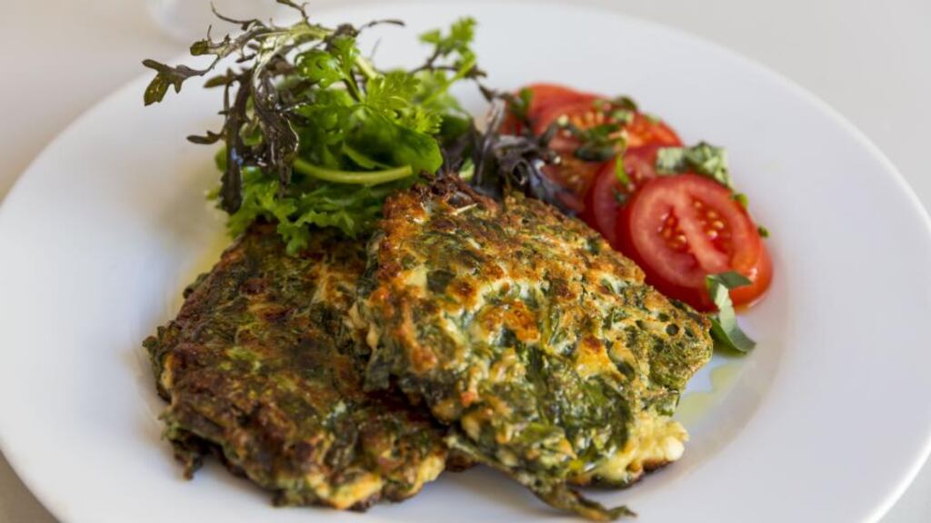 Sea beet fritters. Photograph: Emma Jervis