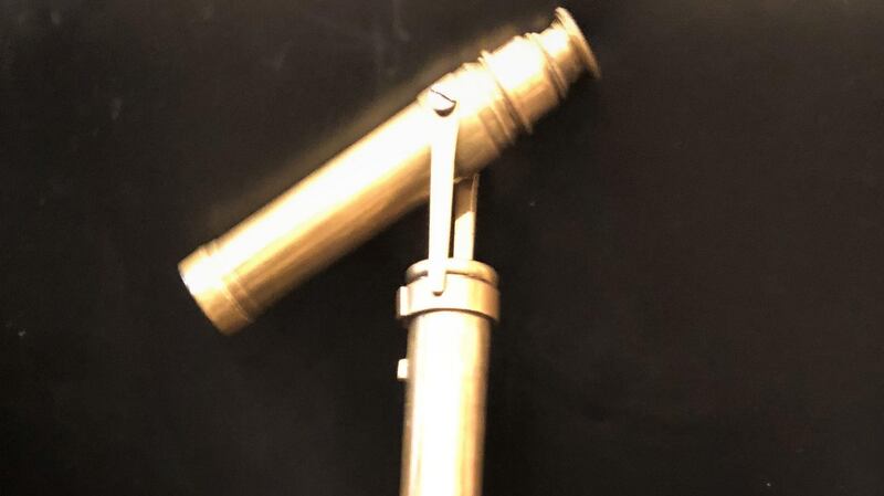Walking stick with telescope (€650), Michael Connell Antiques, Francis Street.