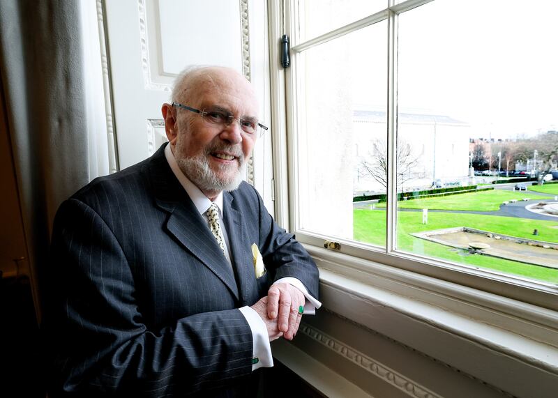 David Norris on his last day in the Seanad. Photograph: Maxwells