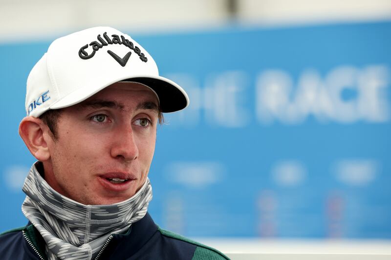 Tom McKibbin talks with the press ahead of the week. Photograph: Ben Brady/Inpho