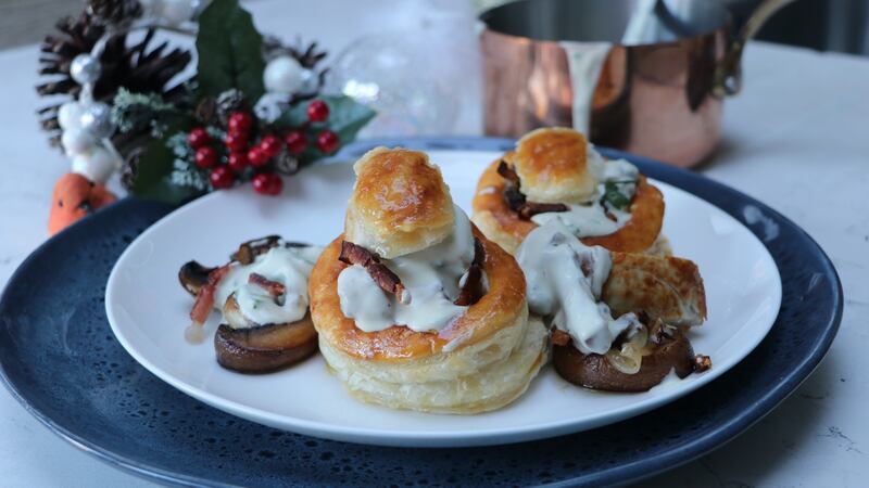 Chicken and mushroom vol-au-vents