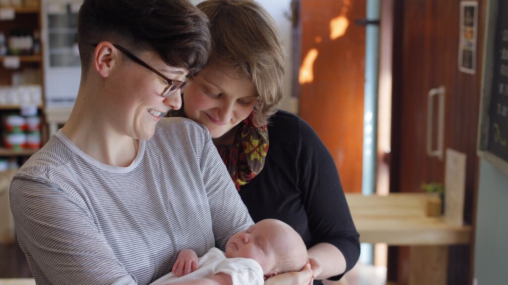 Aoife O’Driscoll and Anna MacCarthy Adams in The Story of Yes