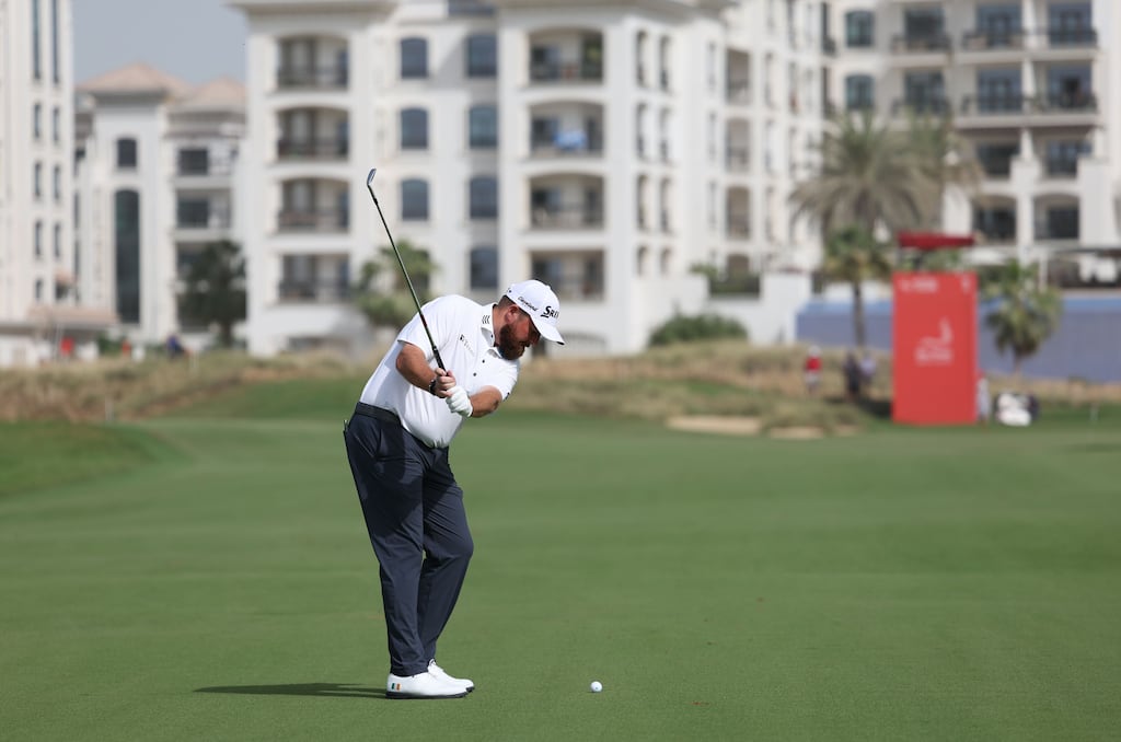 Shane Lowry of Ireland in action during the second round of Abu Dhabi HSBC Golf Championship. Photograph: Ali Haider/EPA