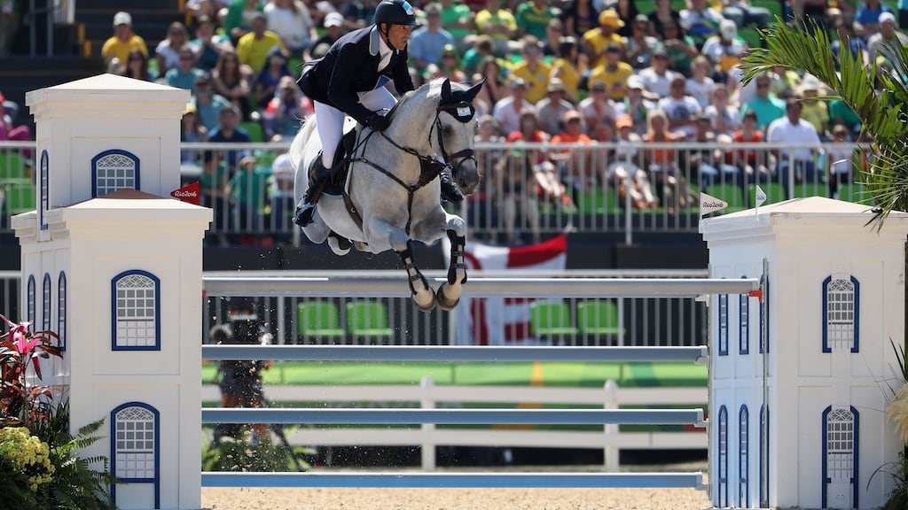 Jose Maria Larocca of Argentina riding Cornet Du Lys competes during the Jumping Individual and Team Qualifier on Day 9 of the Rio 16 Olympic Games. Photo: Christian Petersen/Getty Images