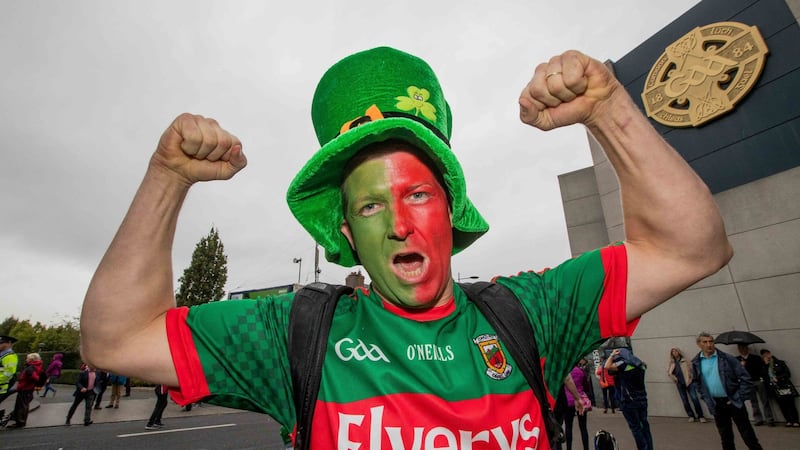 Mayo fan Geoff Langrell at Croke Park for the All-Ireland football final. Photograph: Morgan Treacy/Inpho