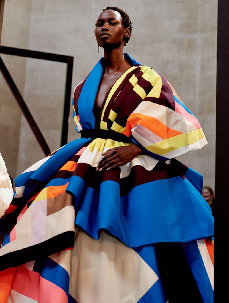 A Roksanda Ilinic creation with Eva Rotschild structure at the Tate.