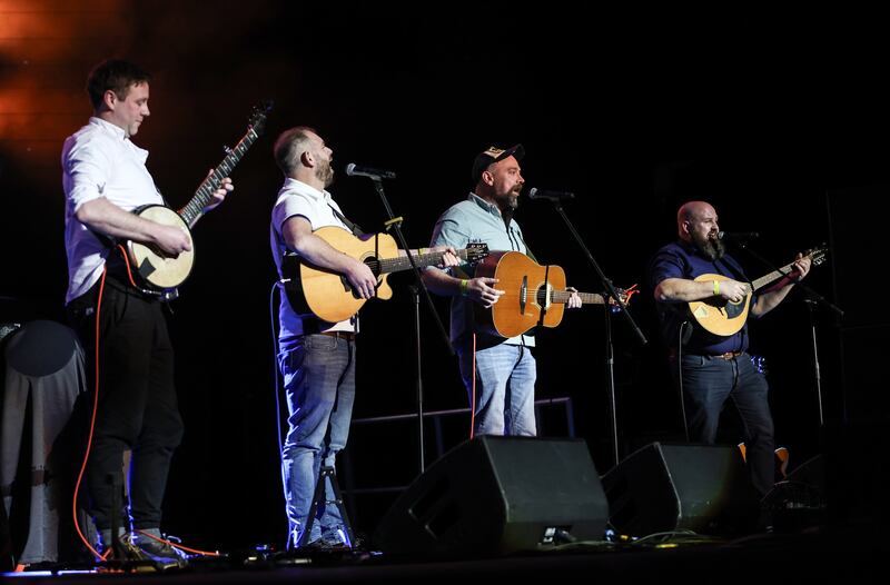 While songs that rhyme Joe Biden with ridin’ are not going to be everyone’s idea of a cultural night out, the audience left the show with smiles. Photograph: Evan Treacy for The Irish Times