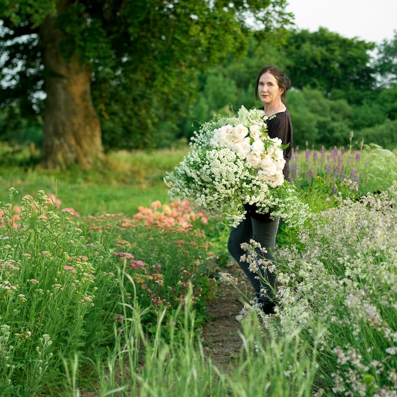For years, Fionnuala Fallon only used their own-grown flowers in wedding and funeral arrangements. Then the Beast from the East snowstorm struck, and now she uses some imported blooms as backup. Photograph: Richard Johnston