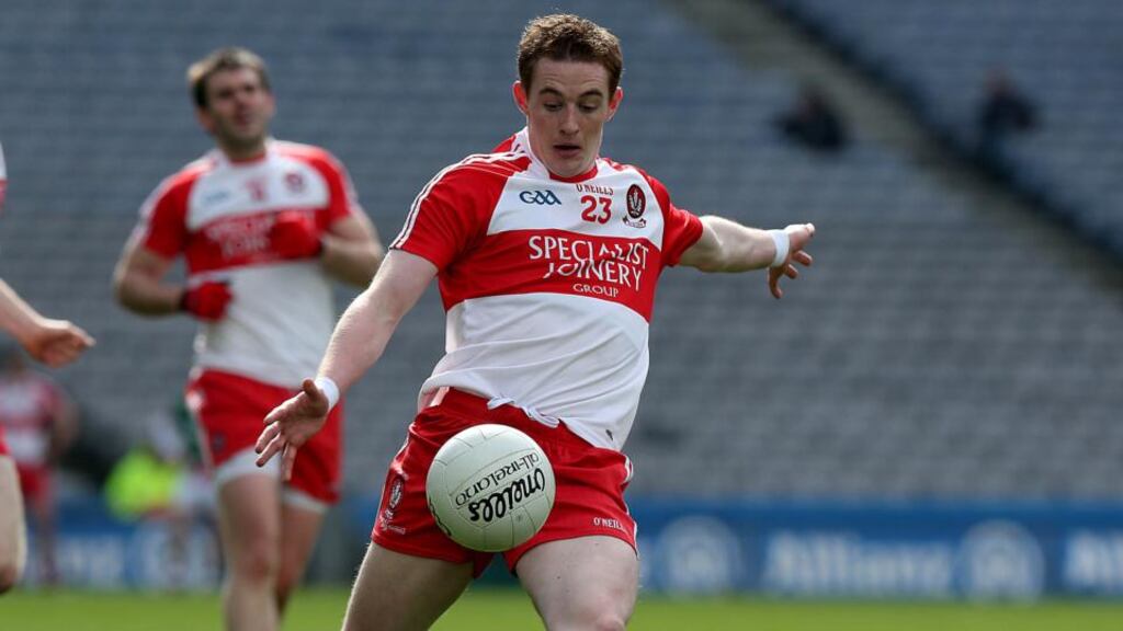 It is expected that Aaron Devlin and his two Ballinderry team-mates will appeal their lengthy bans. Photograph: Donall Farmer/Inpho.