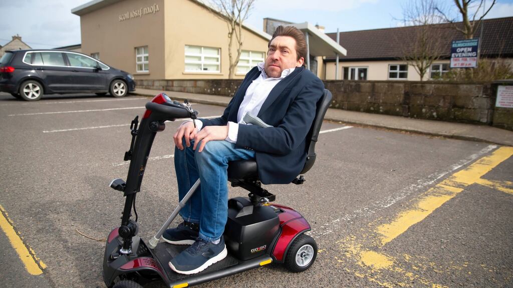Vivian Rath, from Kilmuckridge, Co Wexford, outside St Joseph’s NS which is his polling station during election. Photograph: Patrick Browne