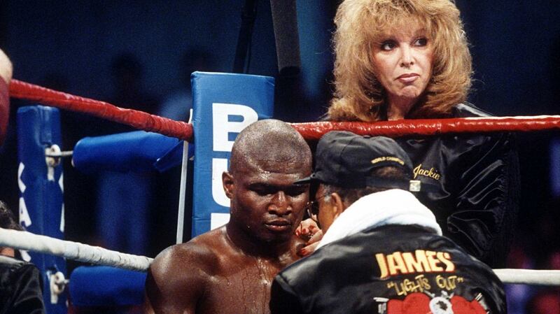 Boxer James Toney and his manager Jackie Kallen. Photograph: Holly Stein/ALLSPORT